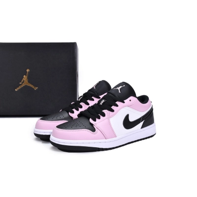 XH Air Jordan 1 Retro Low（GS）White Pink 02