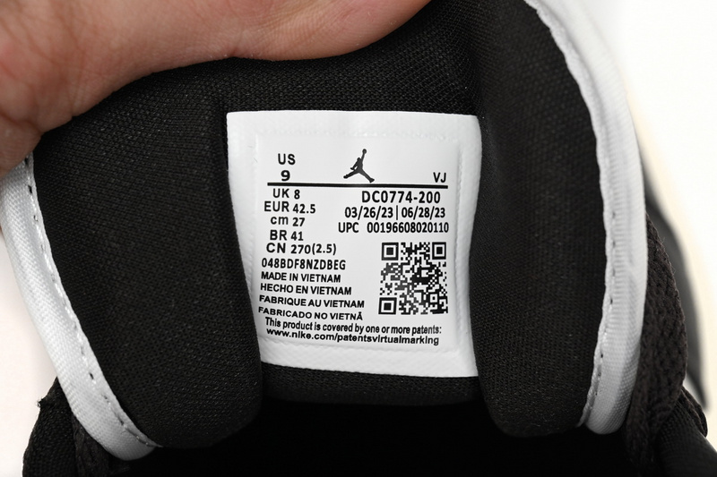 XH Air Jordan 1 Low Black And White Brown