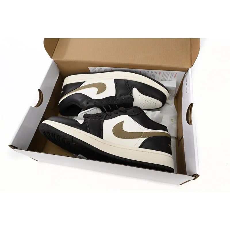 XH Air Jordan 1 Low Black And White Brown