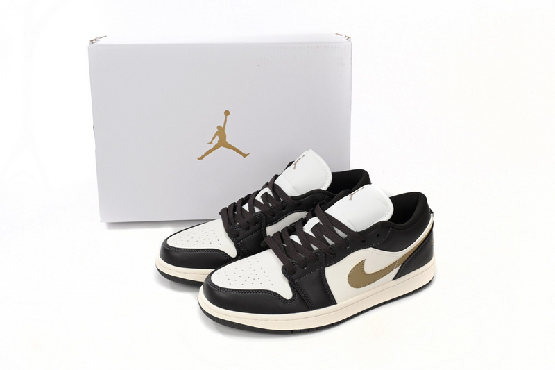 XH Air Jordan 1 Low Black And White Brown