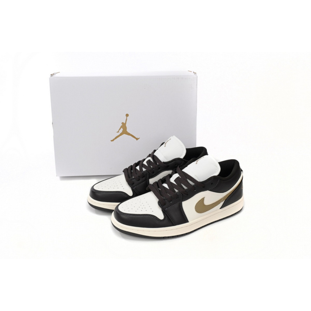 XH Air Jordan 1 Low Black And White Brown