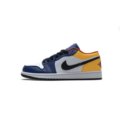 XH Air Jordan 1 Low Blue Yellow Orange 01