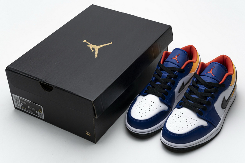 XH Air Jordan 1 Low Blue Yellow Orange