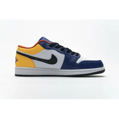 XH Air Jordan 1 Low Blue Yellow Orange 02