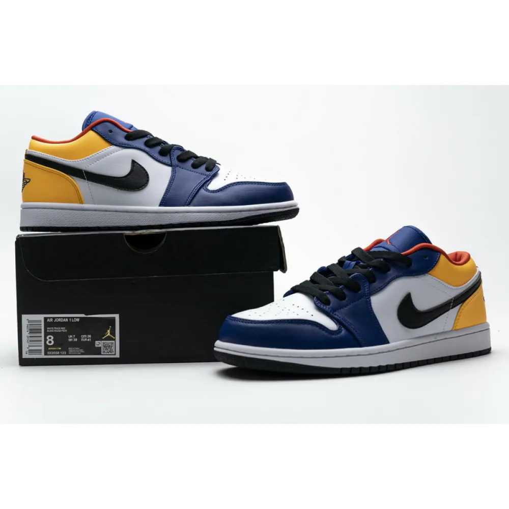 XH Air Jordan 1 Low Blue Yellow Orange