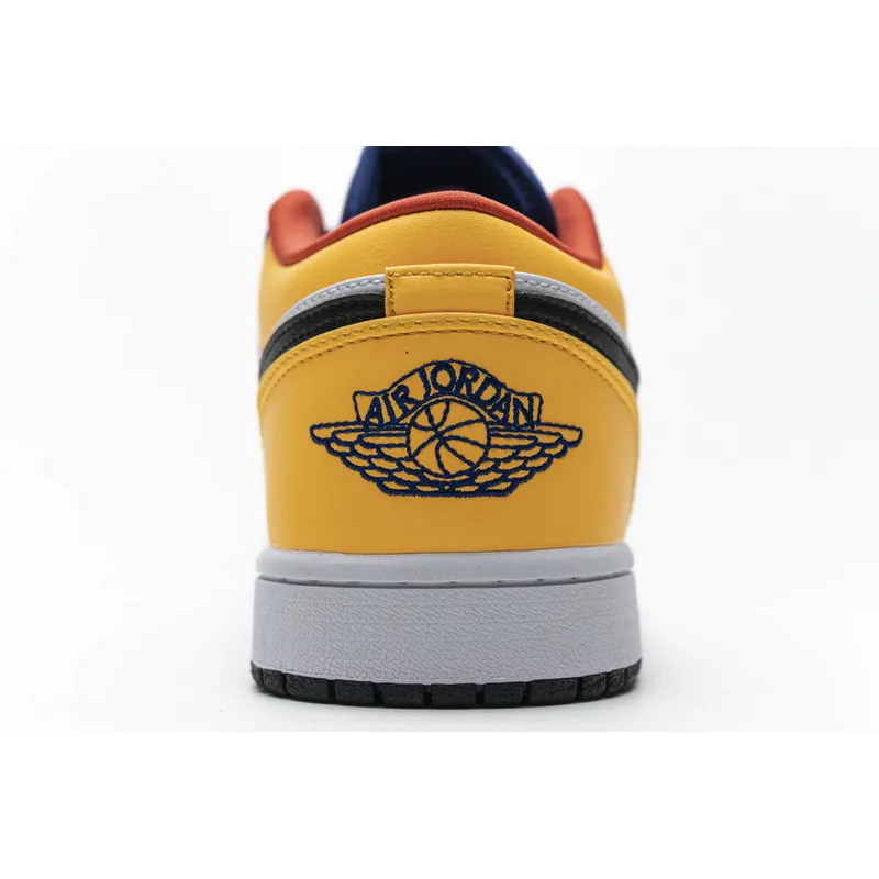 XH Air Jordan 1 Low Blue Yellow Orange