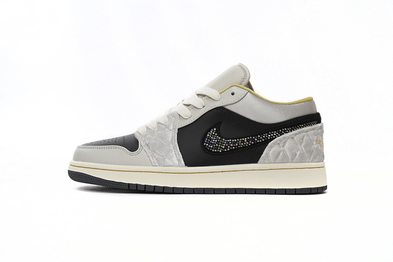 XH Air Jordan 1 Low Black Grey Silk