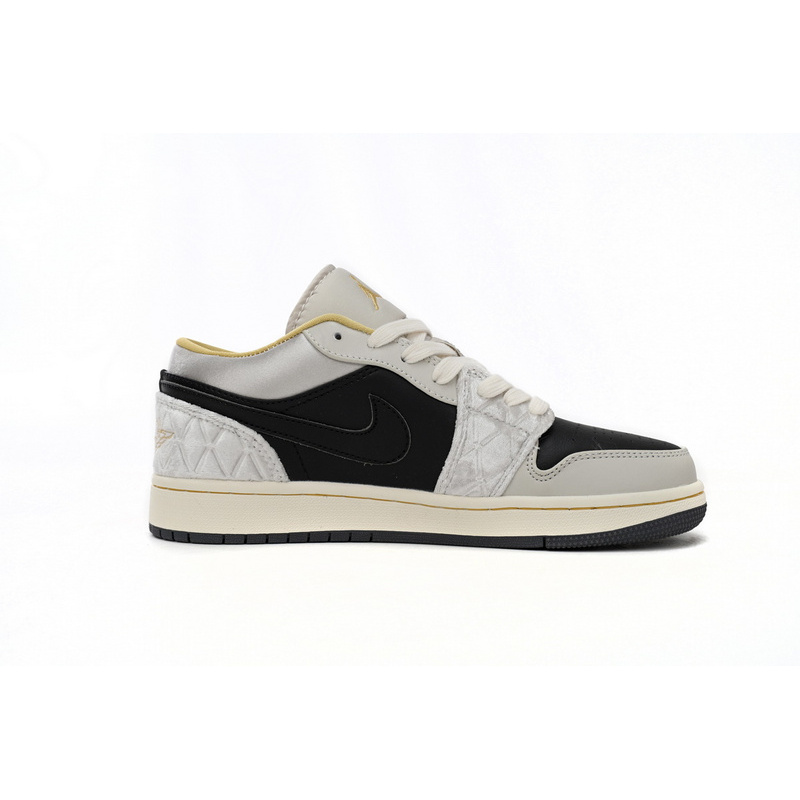 XH Air Jordan 1 Low Black Grey Silk