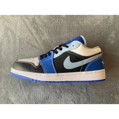 XH Air Jordan 1 Low White Blue Black 01