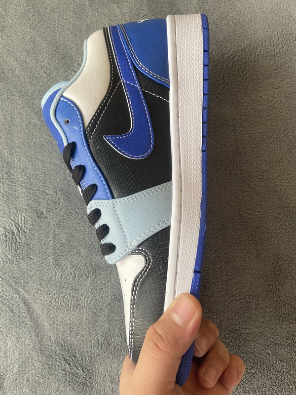 XH Air Jordan 1 Low White Blue Black