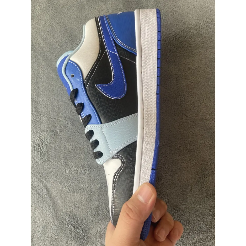 XH Air Jordan 1 Low White Blue Black