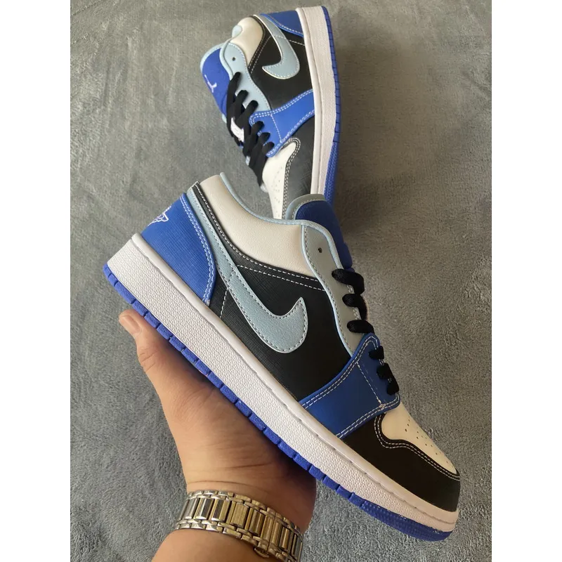 XH Air Jordan 1 Low White Blue Black