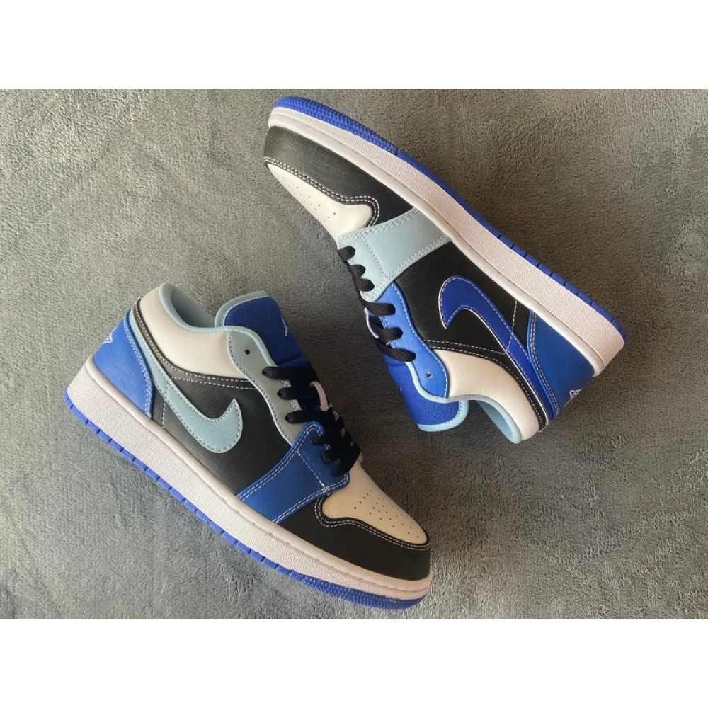 XH Air Jordan 1 Low White Blue Black