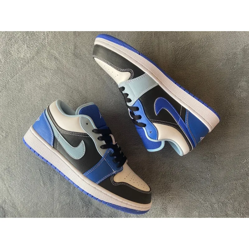 XH Air Jordan 1 Low White Blue Black
