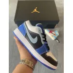 XH Air Jordan 1 Low White Blue Black