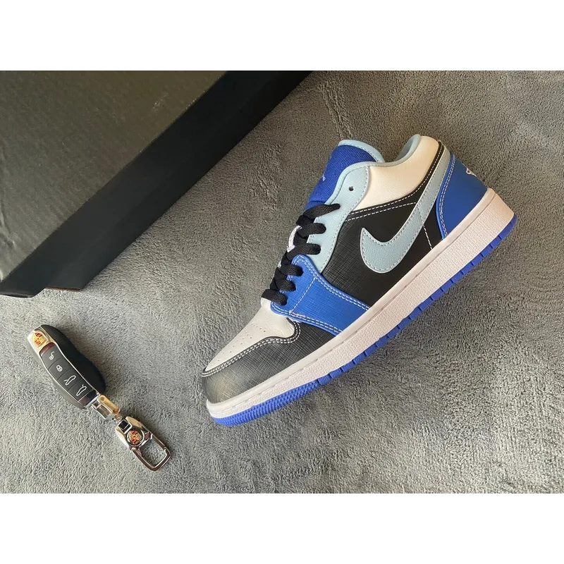 XH Air Jordan 1 Low White Blue Black