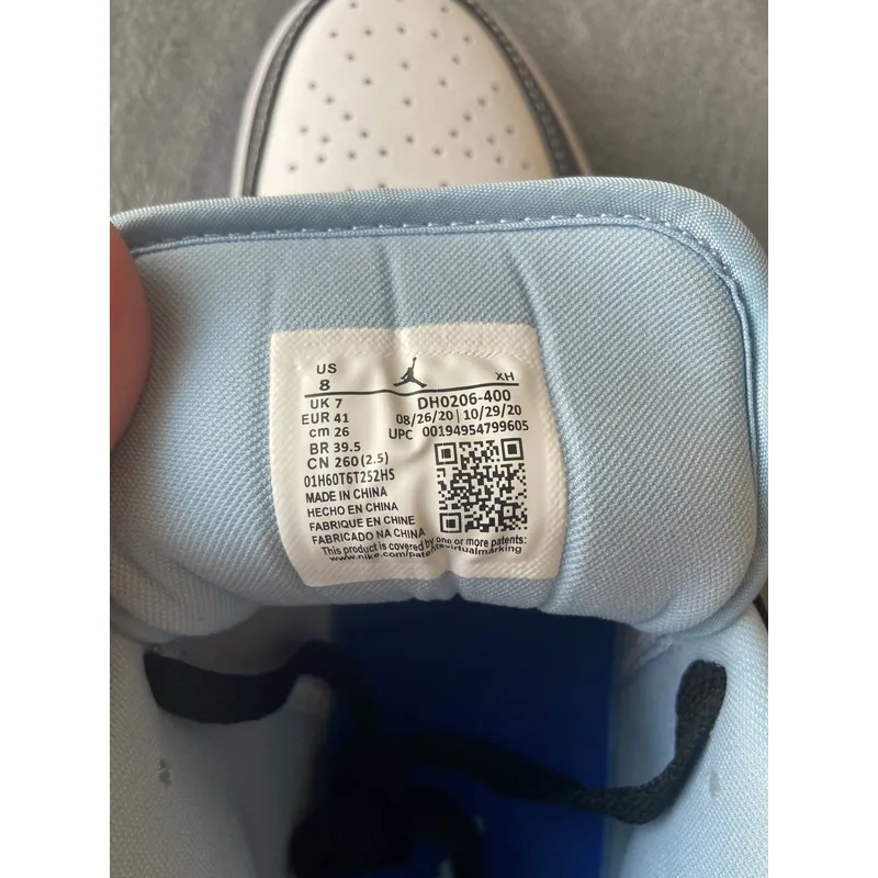 XH Air Jordan 1 Low White Blue Black