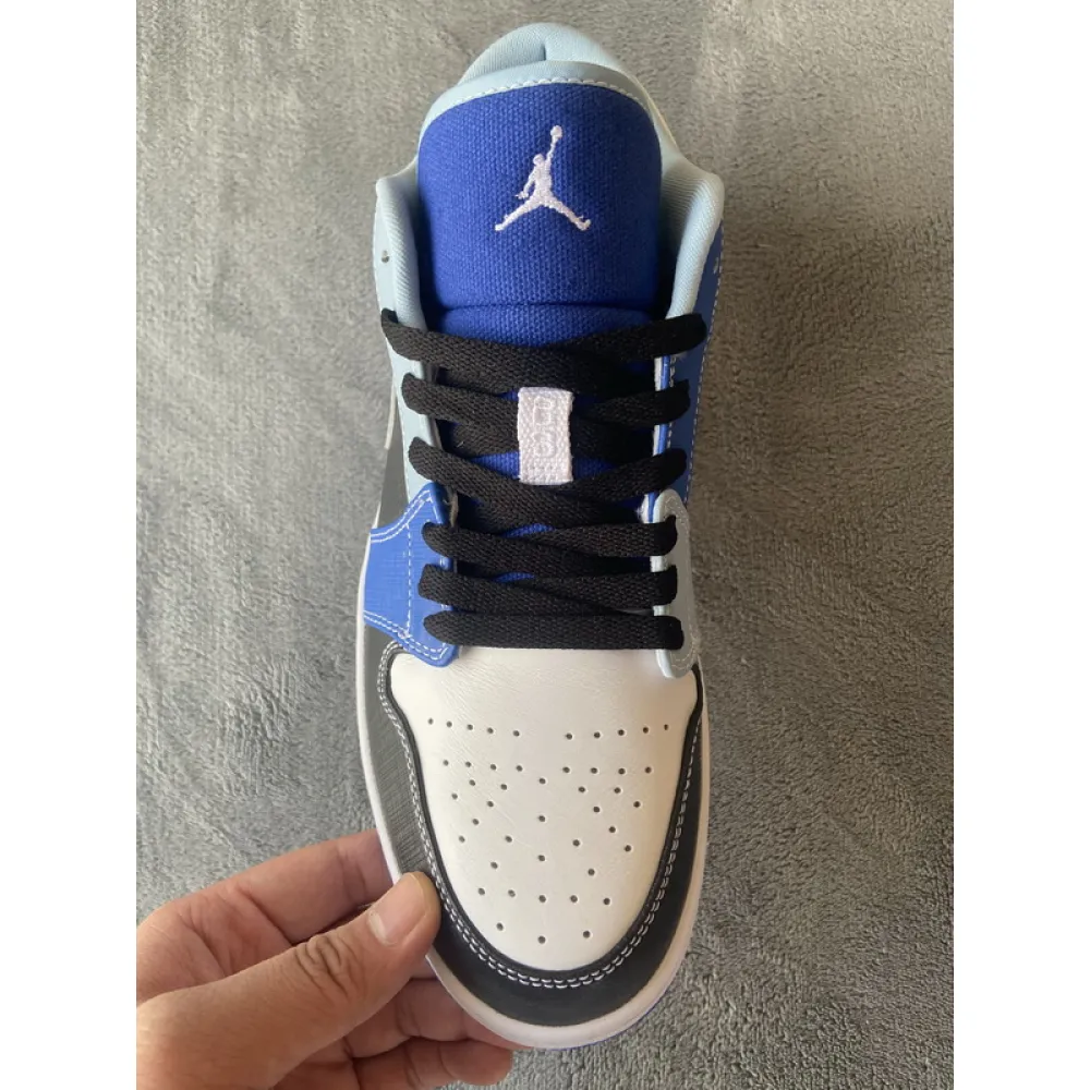 XH Air Jordan 1 Low White Blue Black