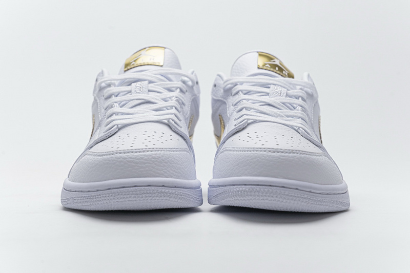 XH Air Jordan 1 Low White Metallic Gold