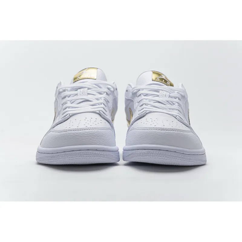 XH Air Jordan 1 Low White Metallic Gold