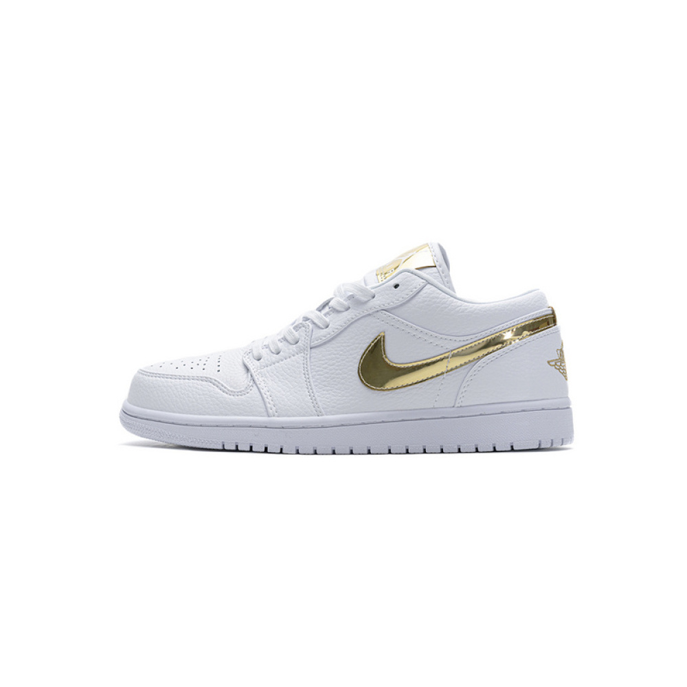 XH Air Jordan 1 Low White Metallic Gold
