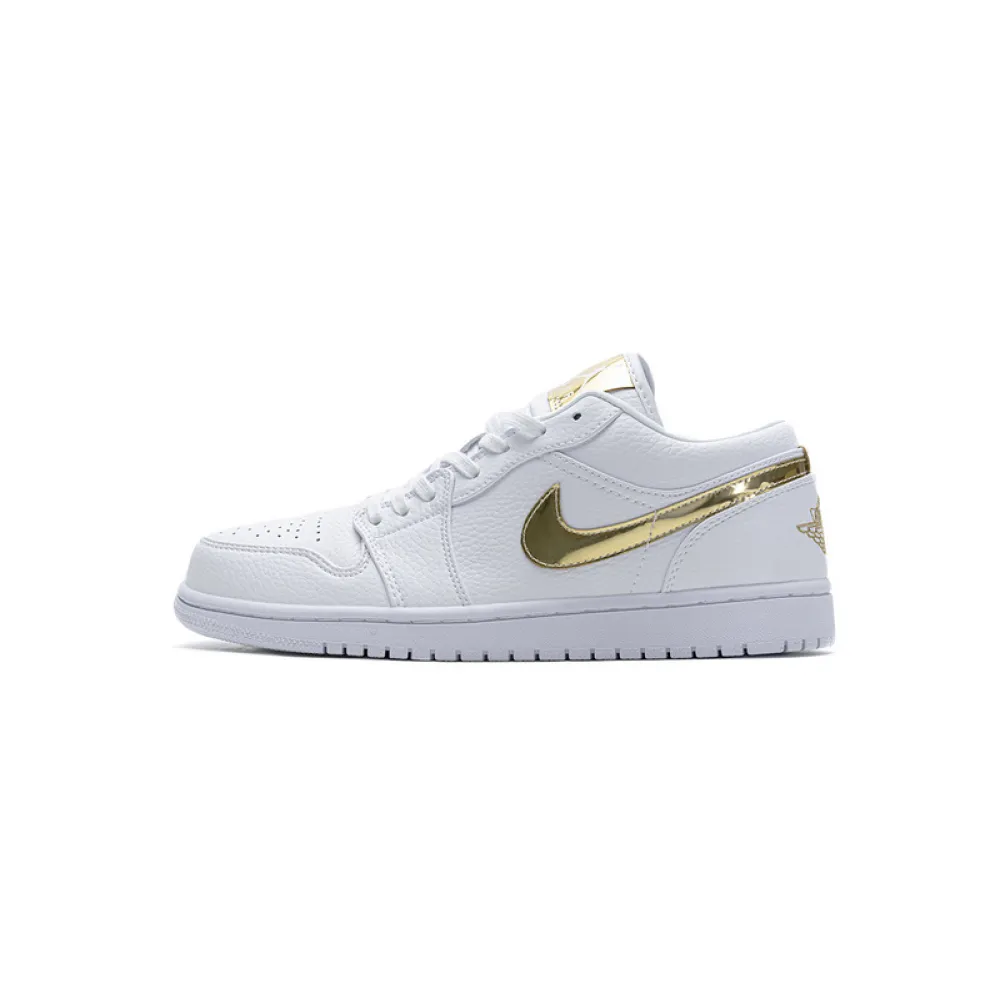 XH Air Jordan 1 Low White Metallic Gold