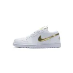XH Air Jordan 1 Low White Metallic Gold