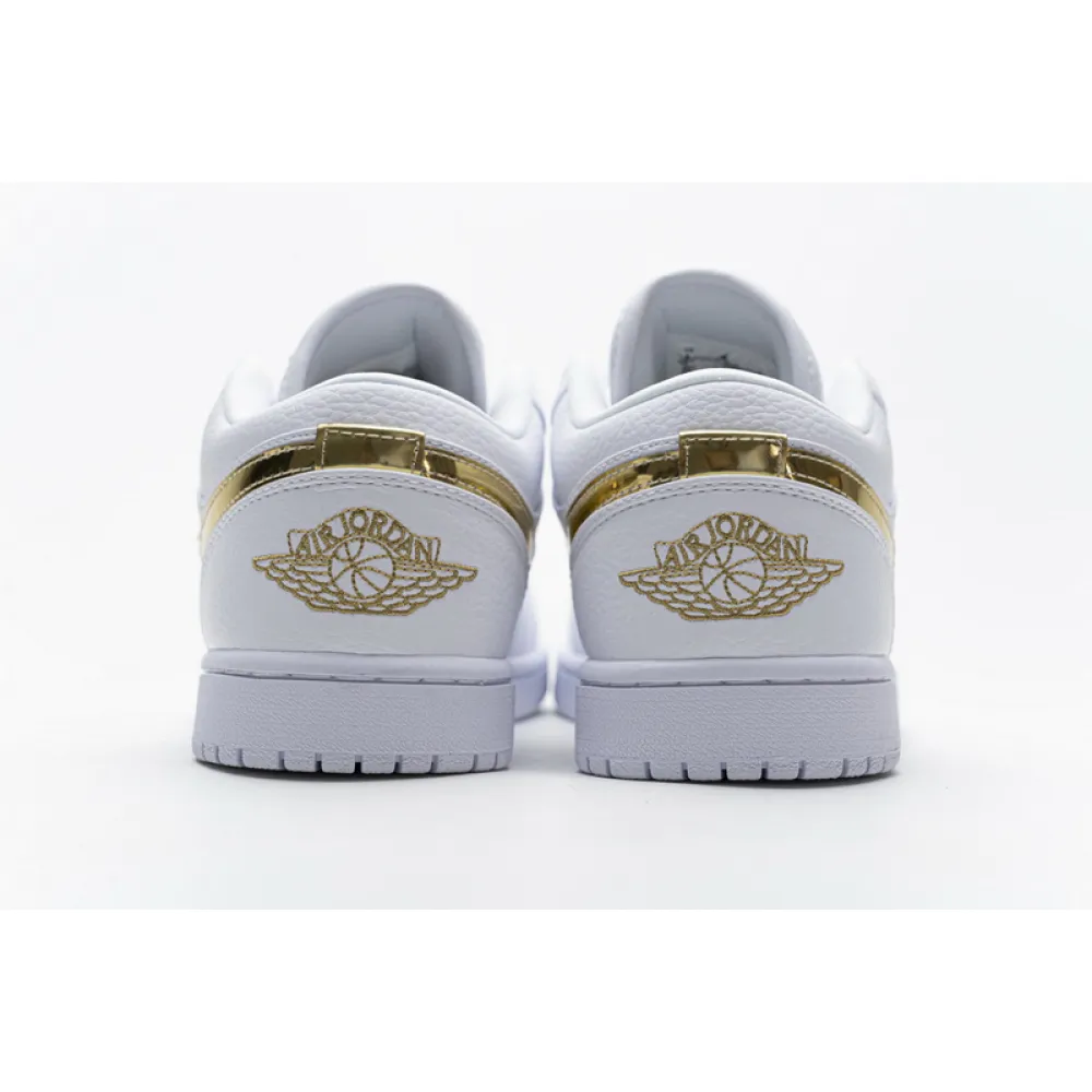 XH Air Jordan 1 Low White Metallic Gold