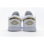 XH Air Jordan 1 Low White Metallic Gold