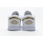XH Air Jordan 1 Low White Metallic Gold
