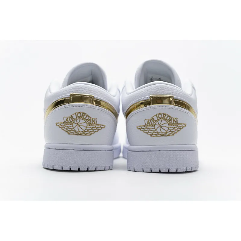 XH Air Jordan 1 Low White Metallic Gold