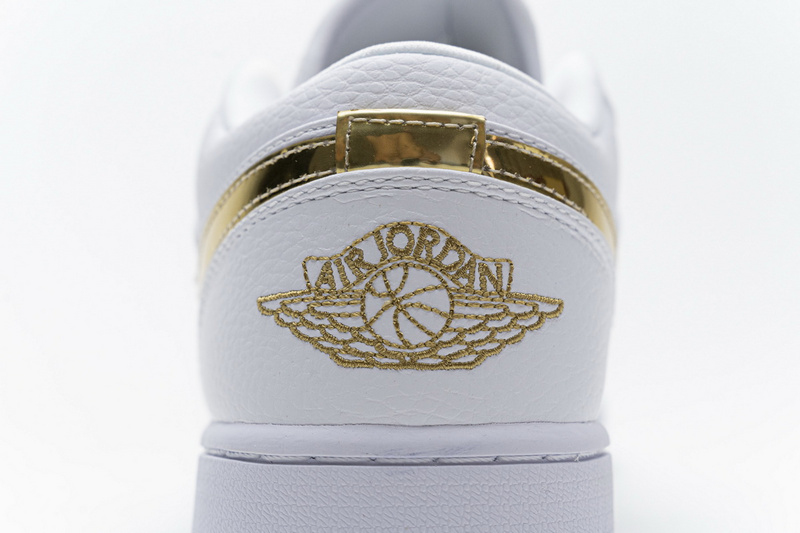 XH Air Jordan 1 Low White Metallic Gold
