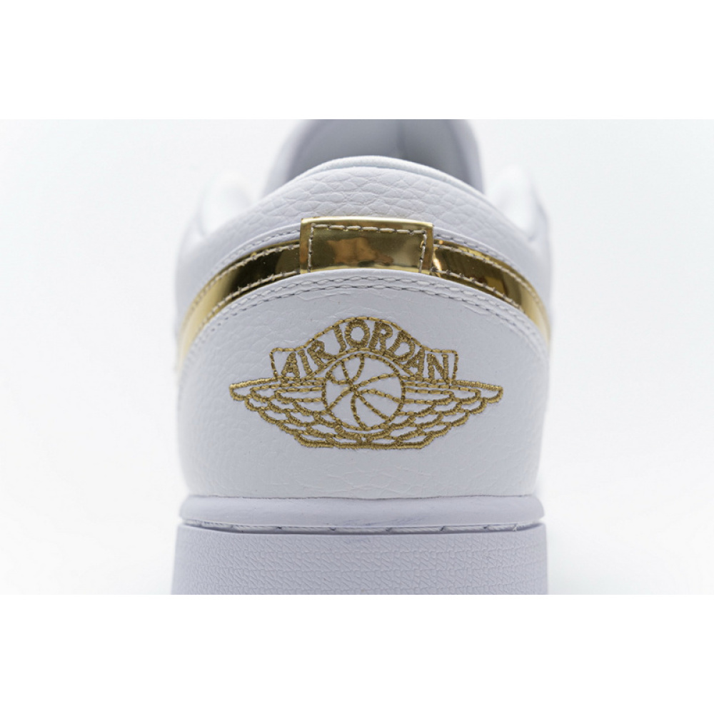 XH Air Jordan 1 Low White Metallic Gold
