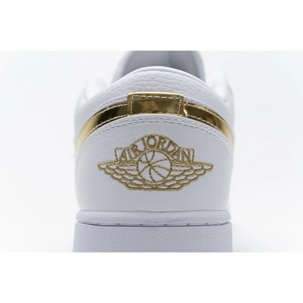 XH Air Jordan 1 Low White Metallic Gold