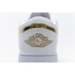 XH Air Jordan 1 Low White Metallic Gold