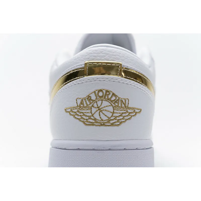 XH Air Jordan 1 Low White Metallic Gold