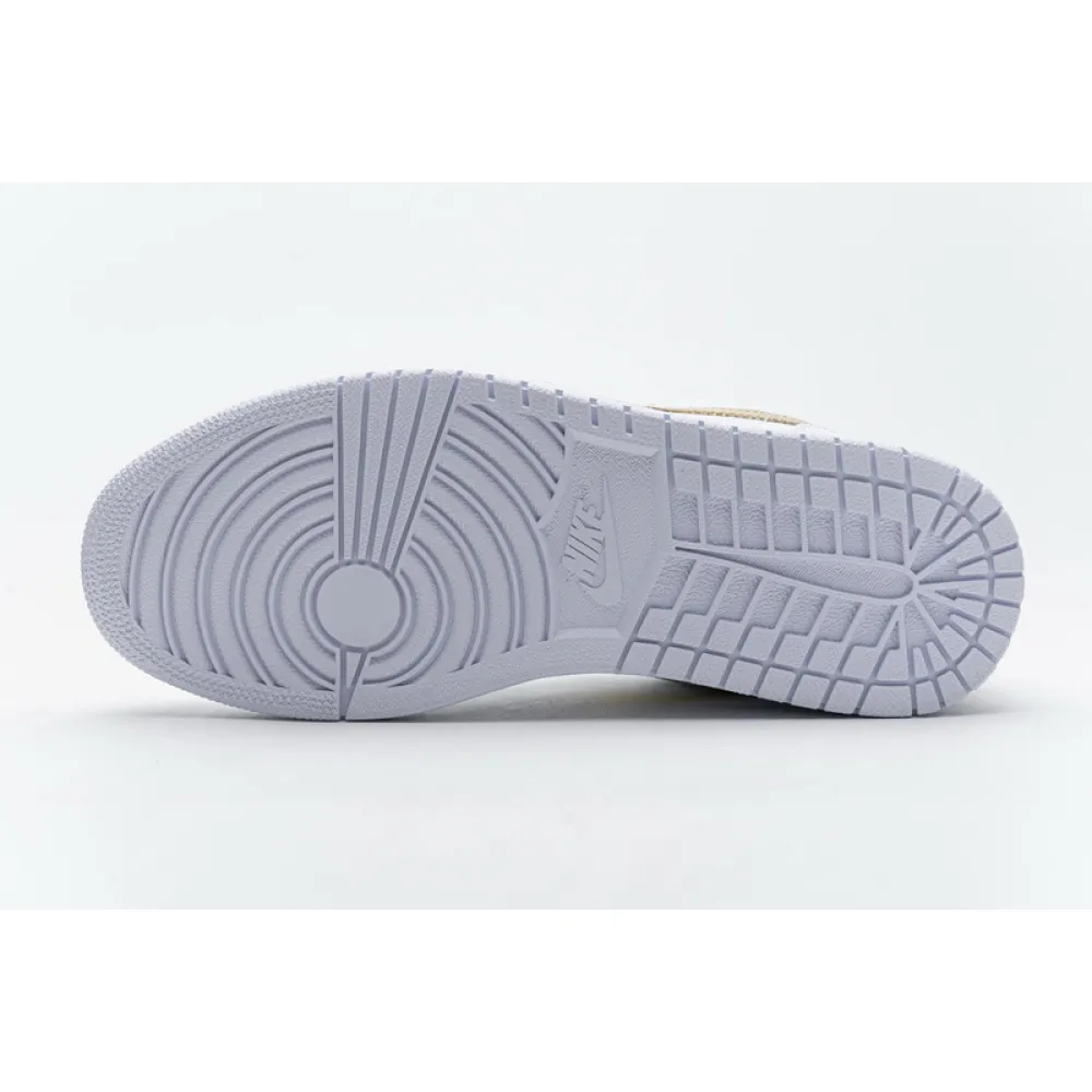 XH Air Jordan 1 Low White Metallic Gold
