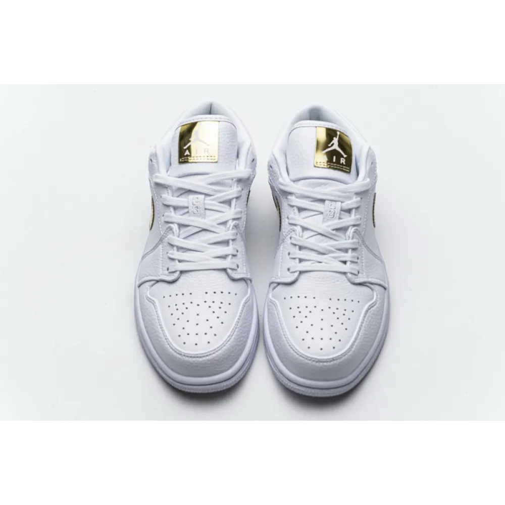 XH Air Jordan 1 Low White Metallic Gold