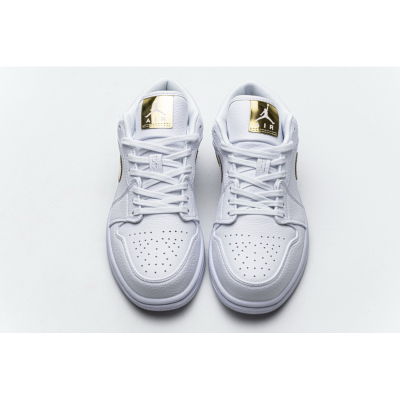 XH Air Jordan 1 Low White Metallic Gold