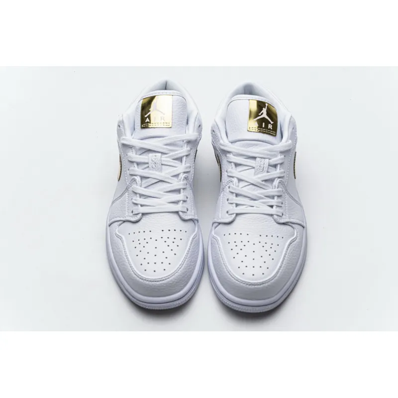 XH Air Jordan 1 Low White Metallic Gold