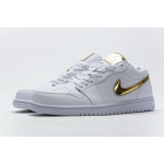 XH Air Jordan 1 Low White Metallic Gold