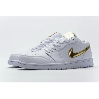 XH Air Jordan 1 Low White Metallic Gold 02