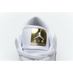 XH Air Jordan 1 Low White Metallic Gold