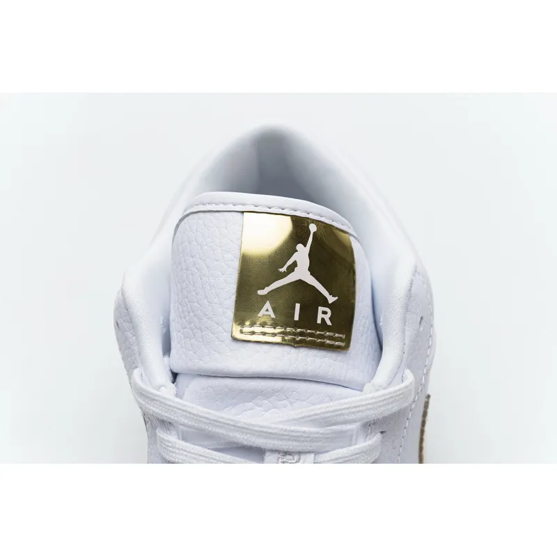 XH Air Jordan 1 Low White Metallic Gold