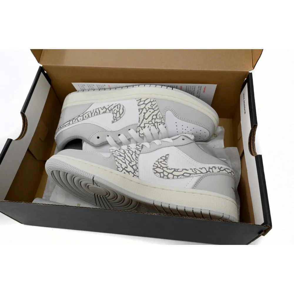 XH Air Jordan 1 Low PRM Elephant Print