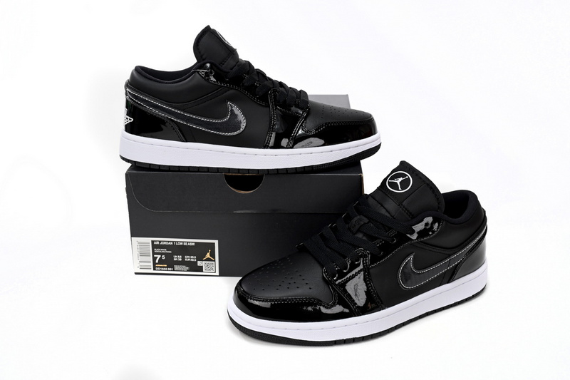 XH Air Jordan aj1 Low Vintage Black And White