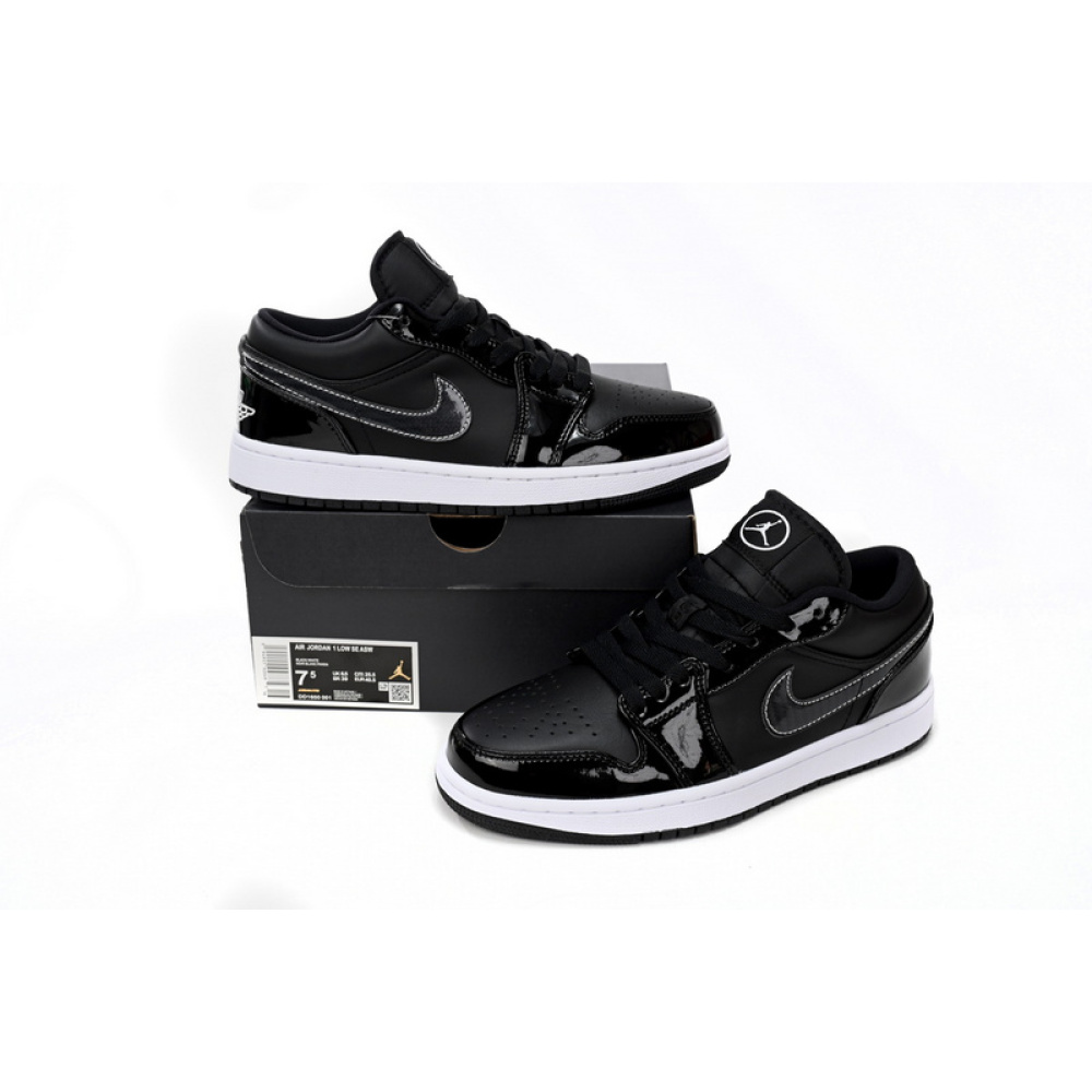 XH Air Jordan aj1 Low Vintage Black And White