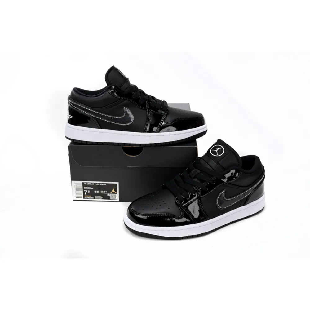 XH Air Jordan aj1 Low Vintage Black And White