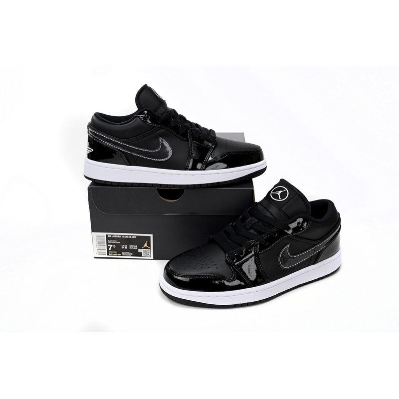 XH Air Jordan aj1 Low Vintage Black And White