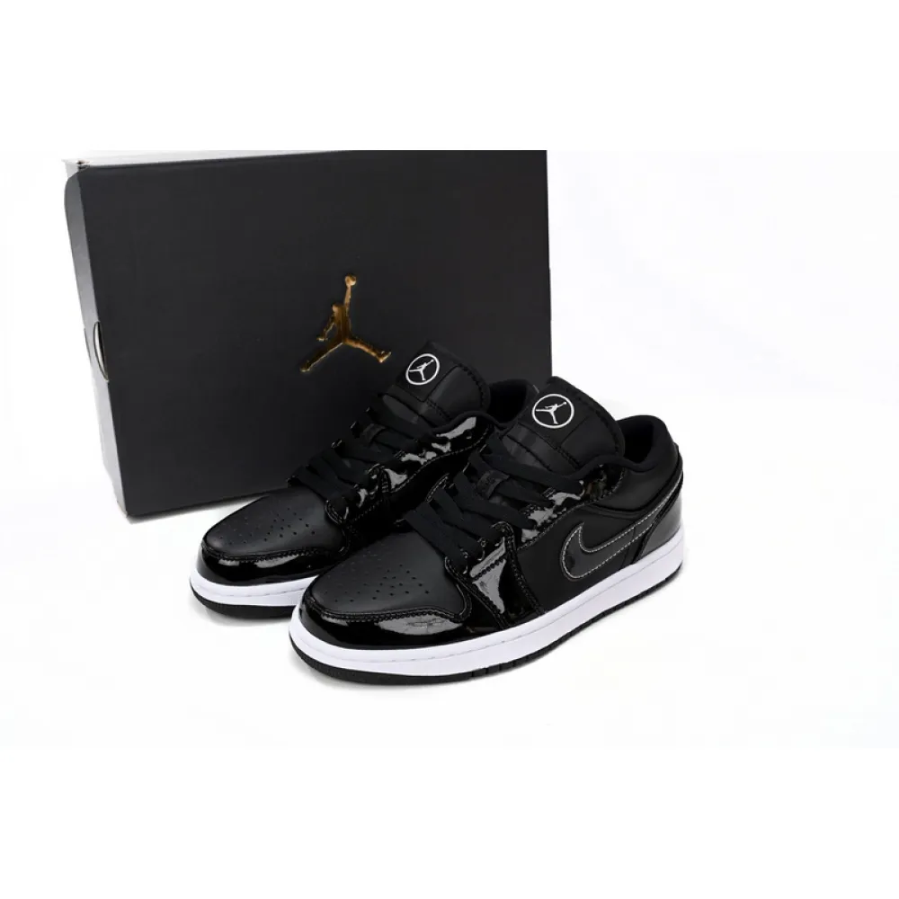 XH Air Jordan aj1 Low Vintage Black And White